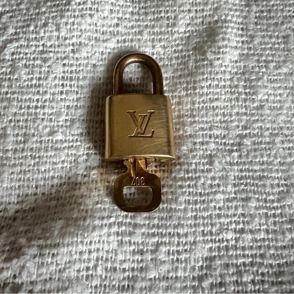 Louis Vuitton Gold Padlock with Key #307